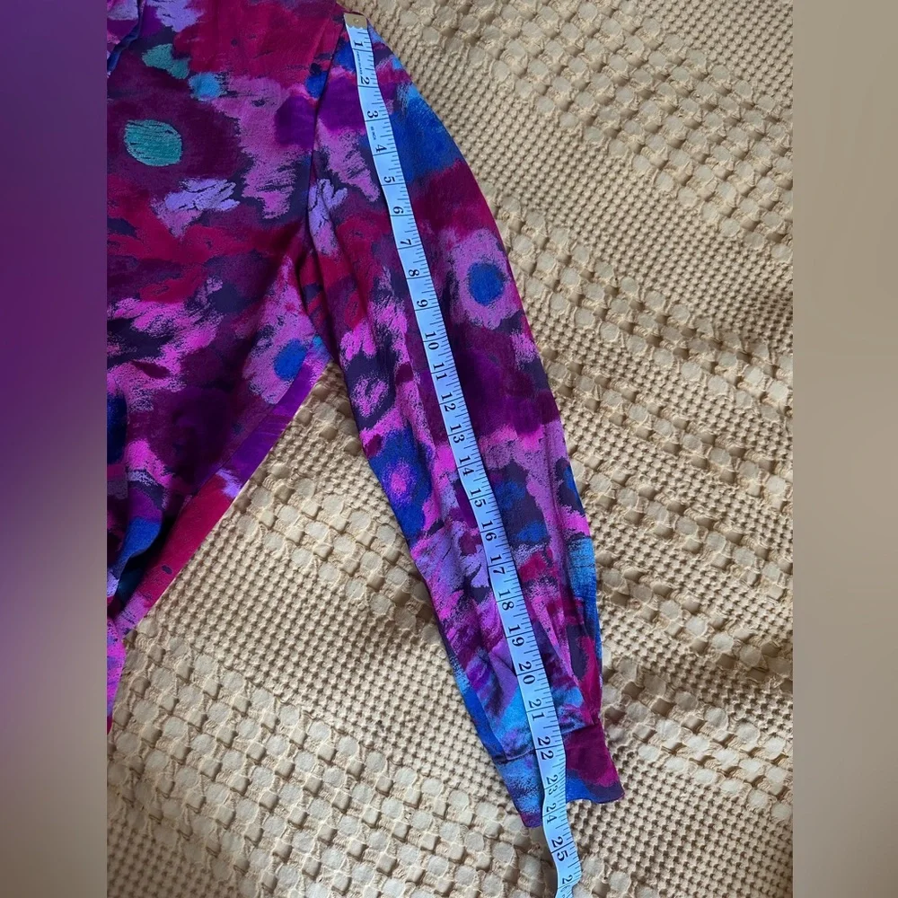 Vintage Ungaro dress,burgundy/pink/blue, size M-L - Picture 10 of 12